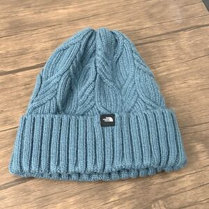 North Face Cable Minna Beanie | Women’s | One Size | Teal | Good Condition